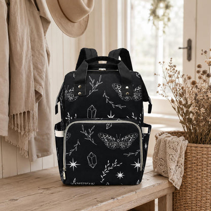 Celestial Butterfly Backpack, Gothic Occult Diaper Bag, Fairycore Mom Organizer
