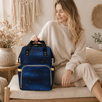 Diaper Bag Backpack, Starry Baby Travel Bag, Galaxy Mom Backpack