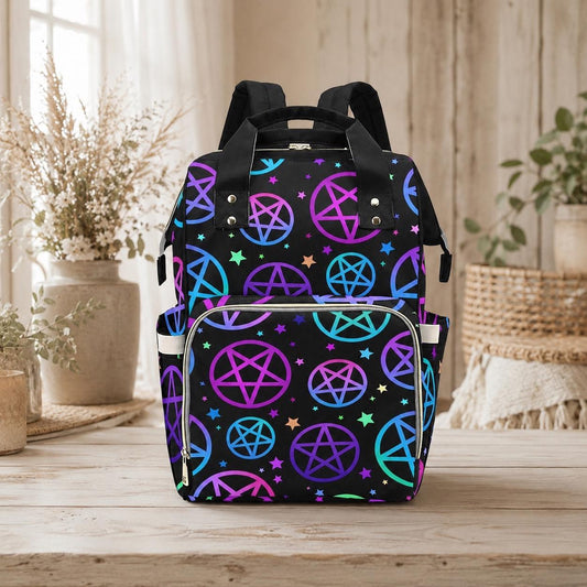 Witchy Diaper Backpack, Gothic Baby Bag, Mom Backpack