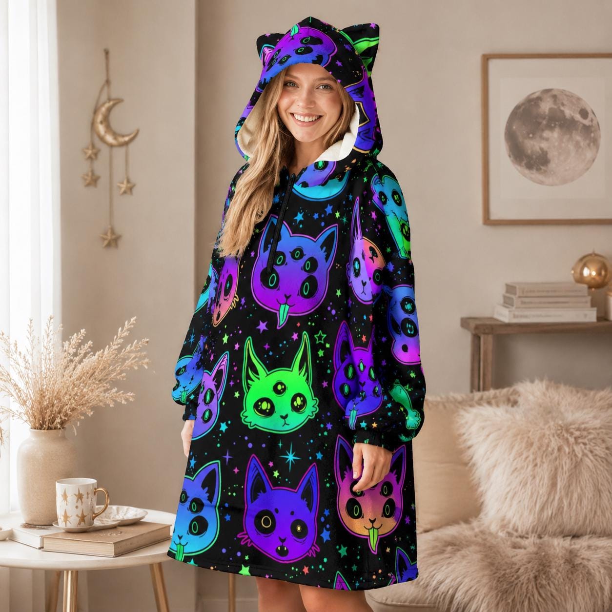 Neon Hooded Blanket Hoodie