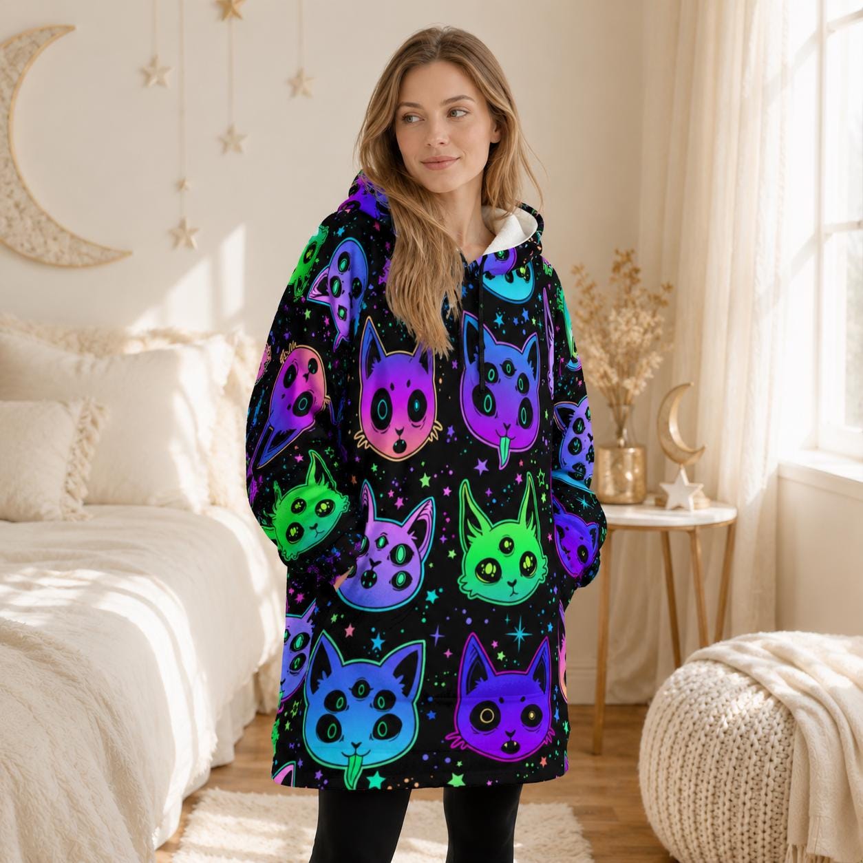 Neon Hooded Blanket Hoodie