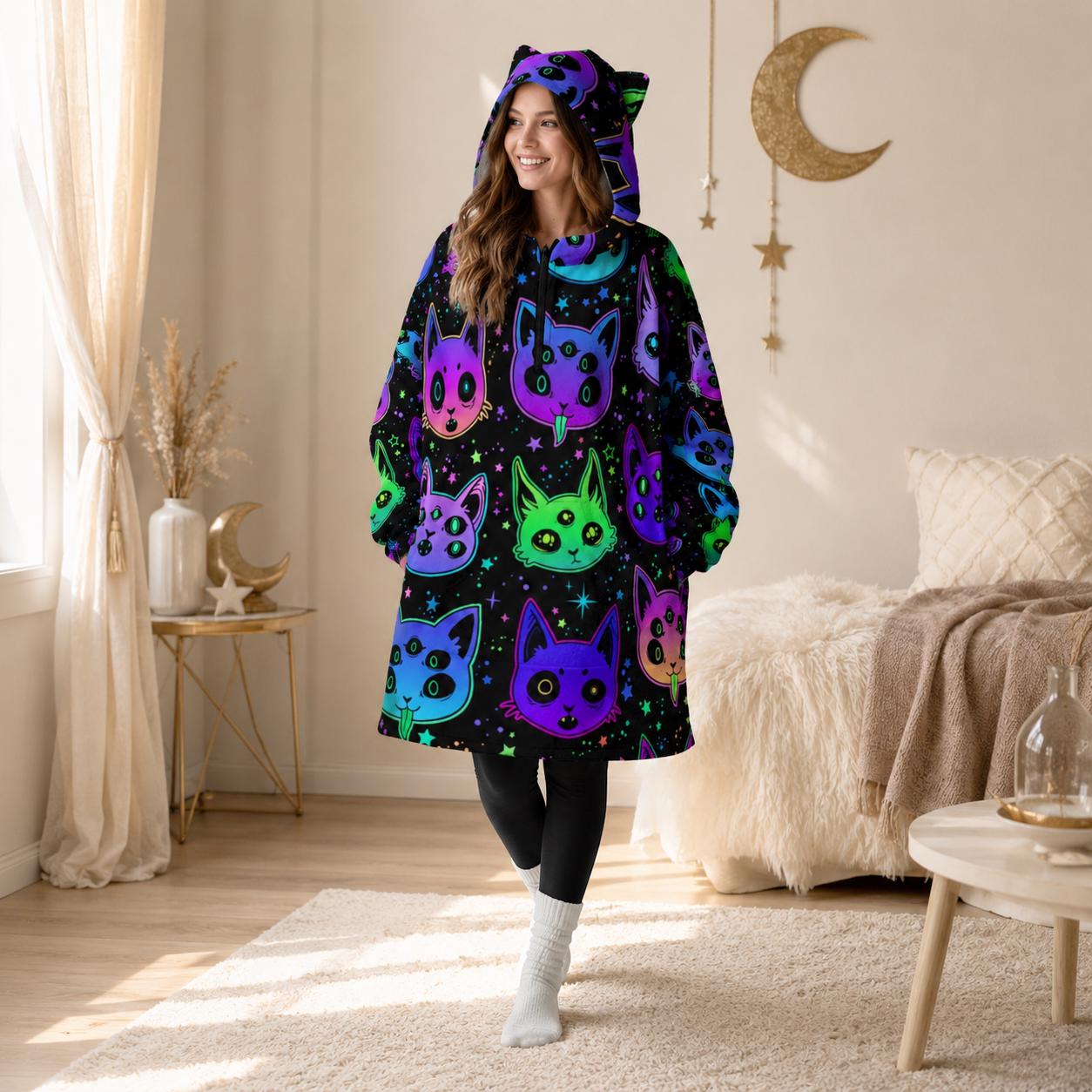 Neon Hooded Blanket Hoodie