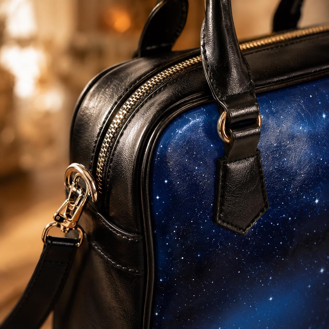 Galaxy Purse, Starry Night Handbag, Dark Blue Shoulder Bag