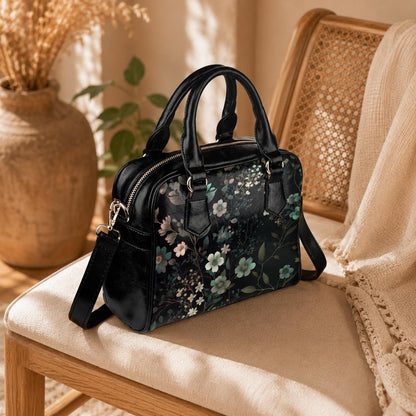 Botanical floral satchel, witchy crossbody bag, celestial garden tote