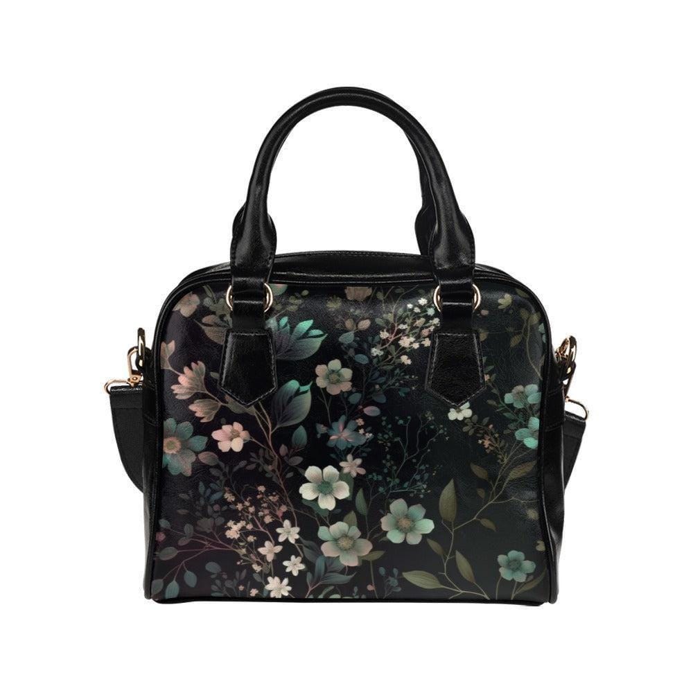 Botanical floral satchel, witchy crossbody bag, celestial garden tote