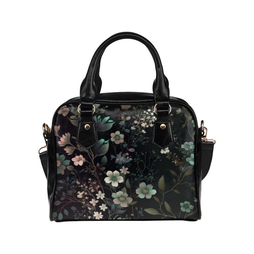 Botanical floral satchel, witchy crossbody bag, celestial garden tote