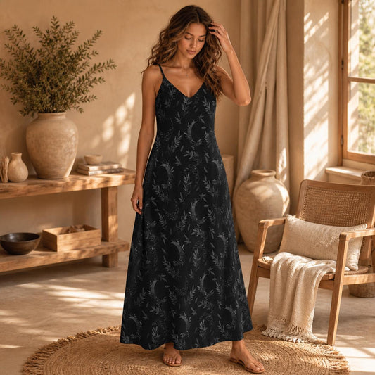 Dark Celestial Tarot Maxi Dress – Stretchy Witchy Boho
