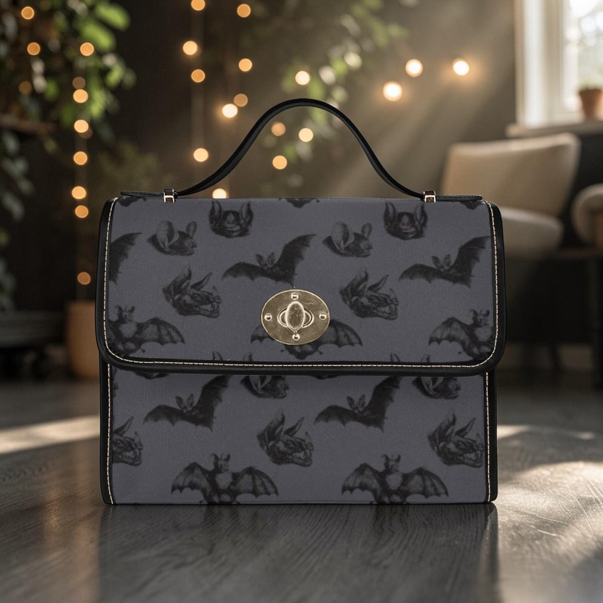 Bat Print Diaper Backpack, Gothic Mom Bag for Baby Travel and Nursery Essentials