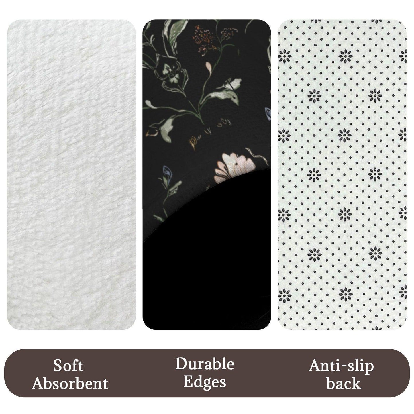 Dark Floral Shower Curtain, Moody Botanical Vintage Garden Bath Decor