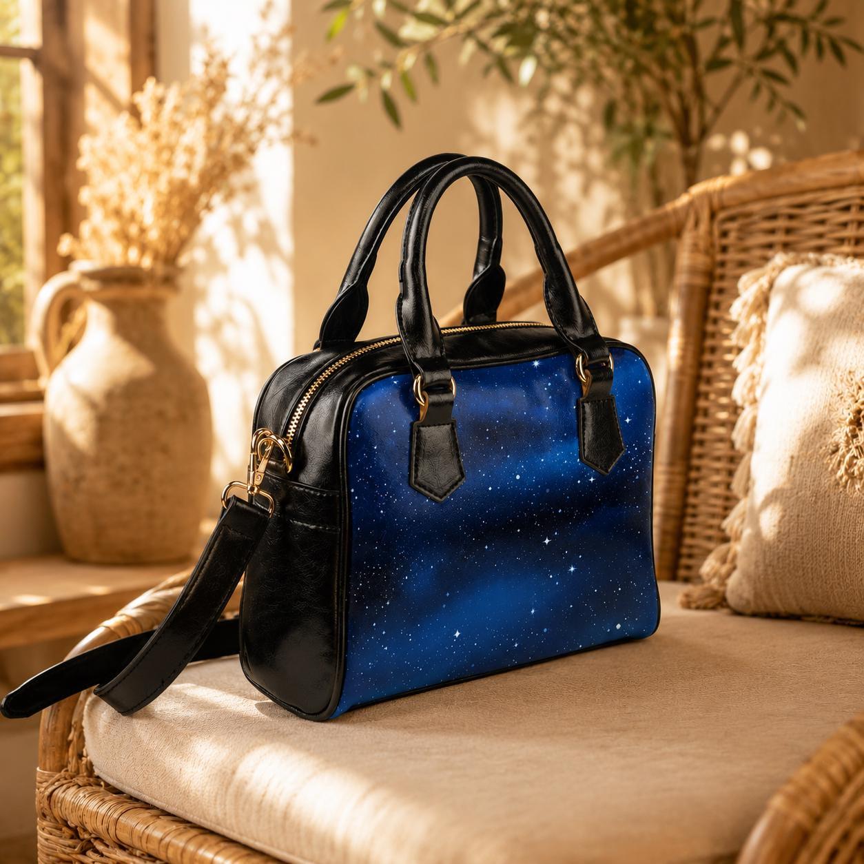 Galaxy Purse, Starry Night Handbag, Dark Blue Shoulder Bag