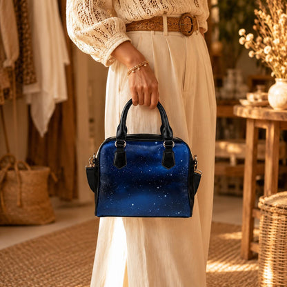 Galaxy Purse, Starry Night Handbag, Dark Blue Shoulder Bag