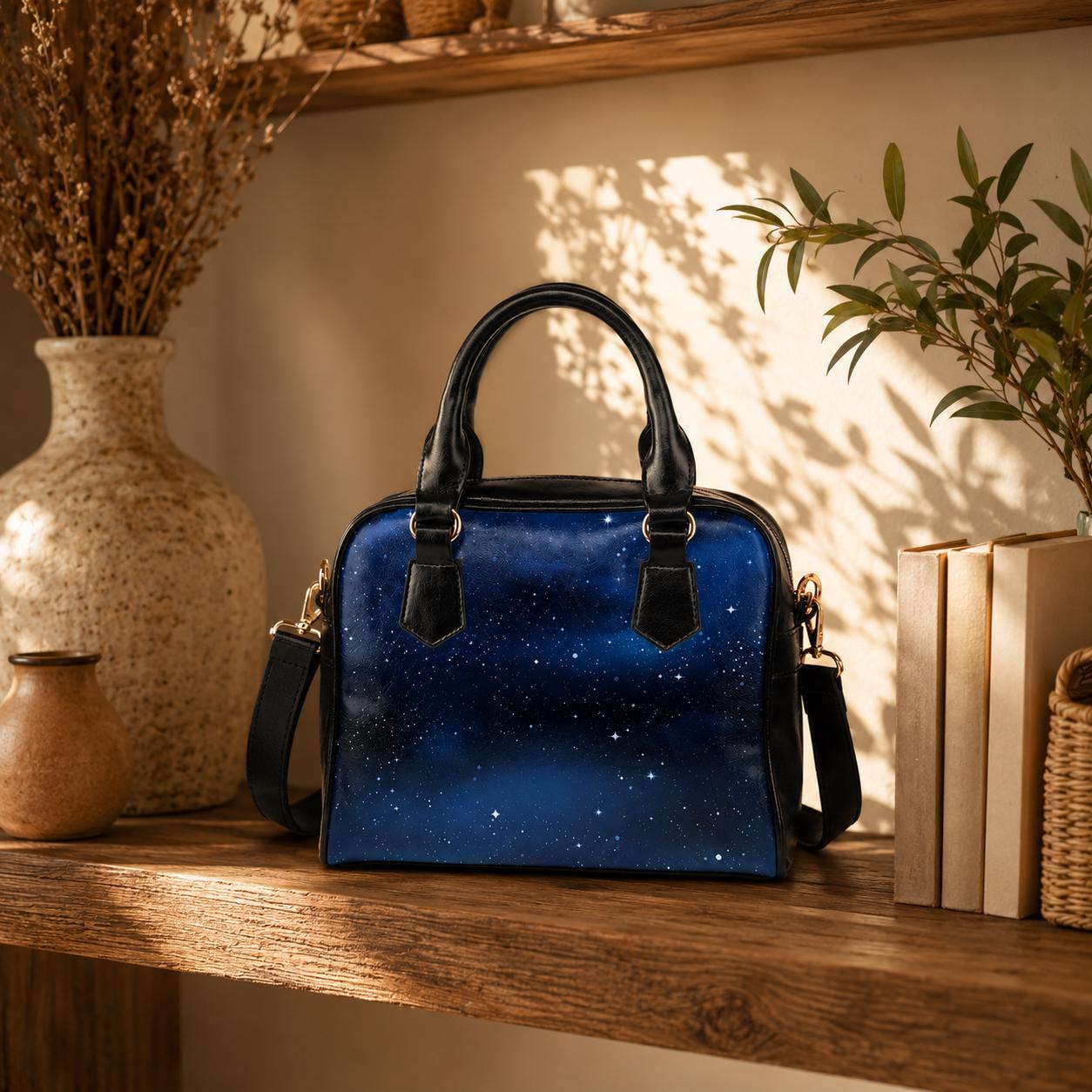 Galaxy Purse, Starry Night Handbag, Dark Blue Shoulder Bag