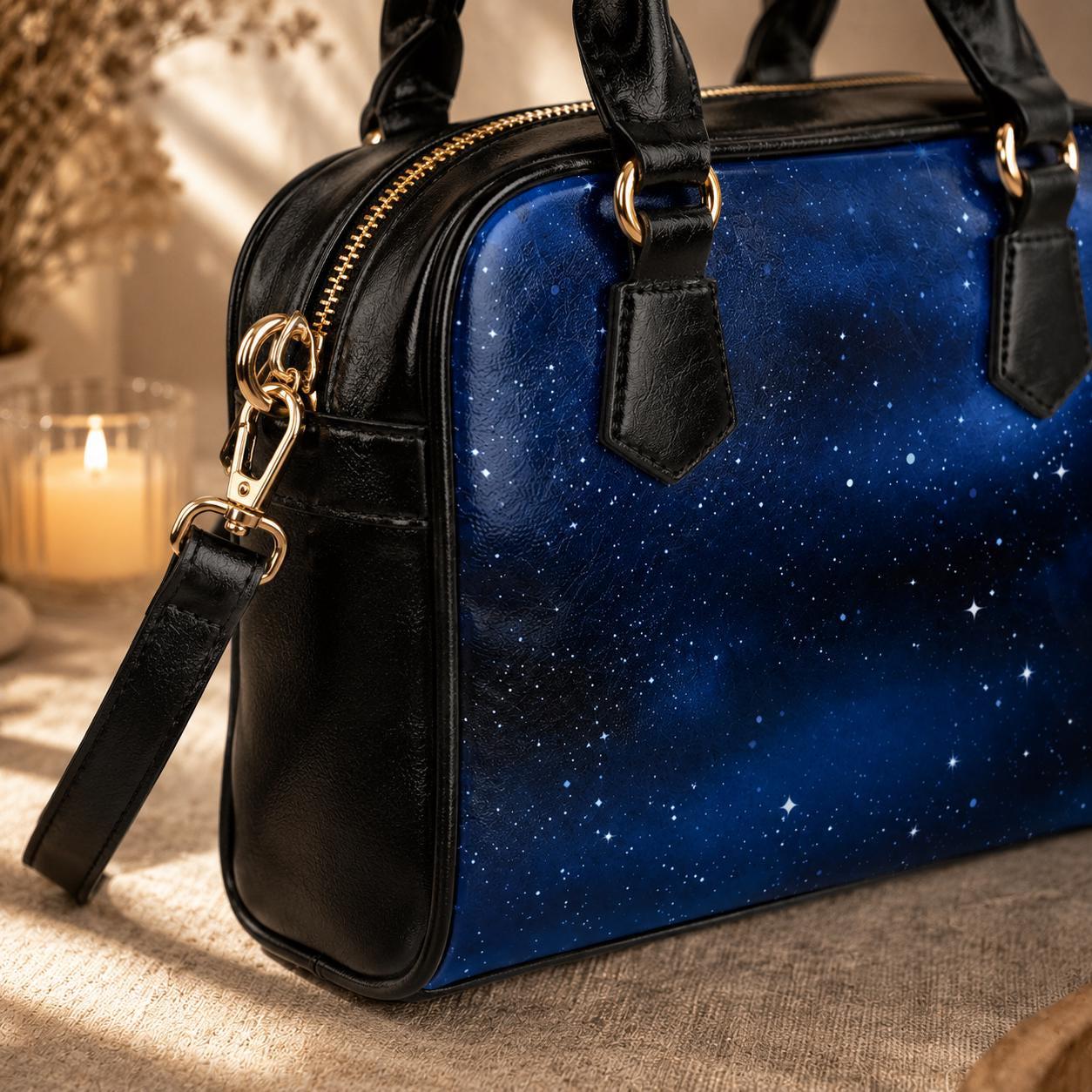 Galaxy Purse, Starry Night Handbag, Dark Blue Shoulder Bag