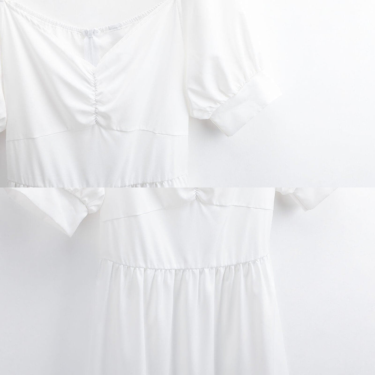 Wonderland Playing-Card Puff-Sleeve Mini Dress