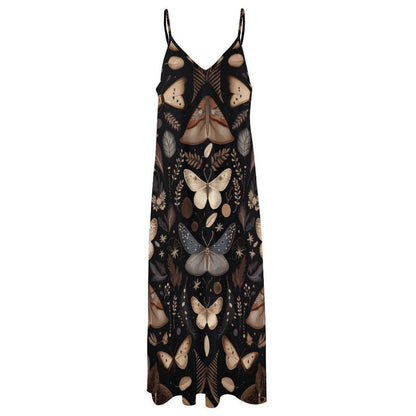 Dark Forest Moth Maxi Dress