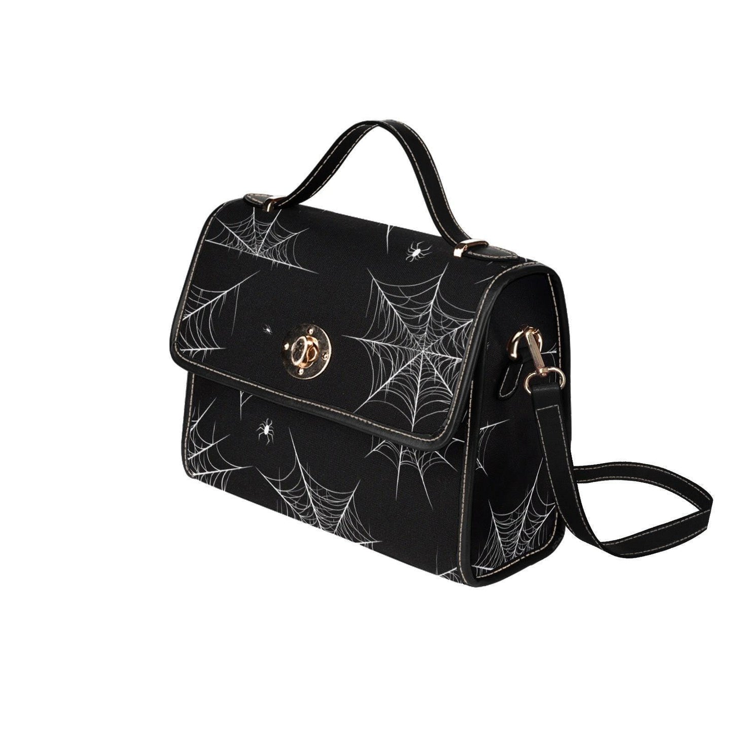 Spiderweb Crossbody Bag, Gothic Halloween Purse, Witchy Web Satchel
