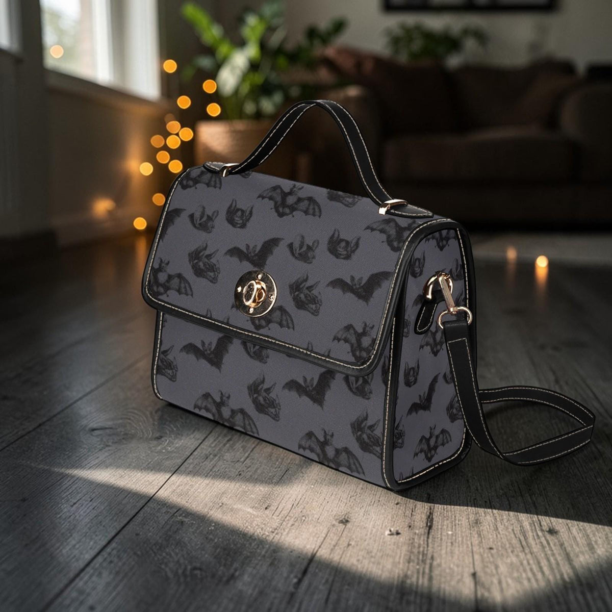 Bat Print Diaper Backpack, Gothic Mom Bag for Baby Travel and Nursery Essentials