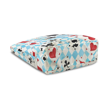 Alice Playing Card Yoga Tote Bag, Blue Harlequin Mat Holder Carryall