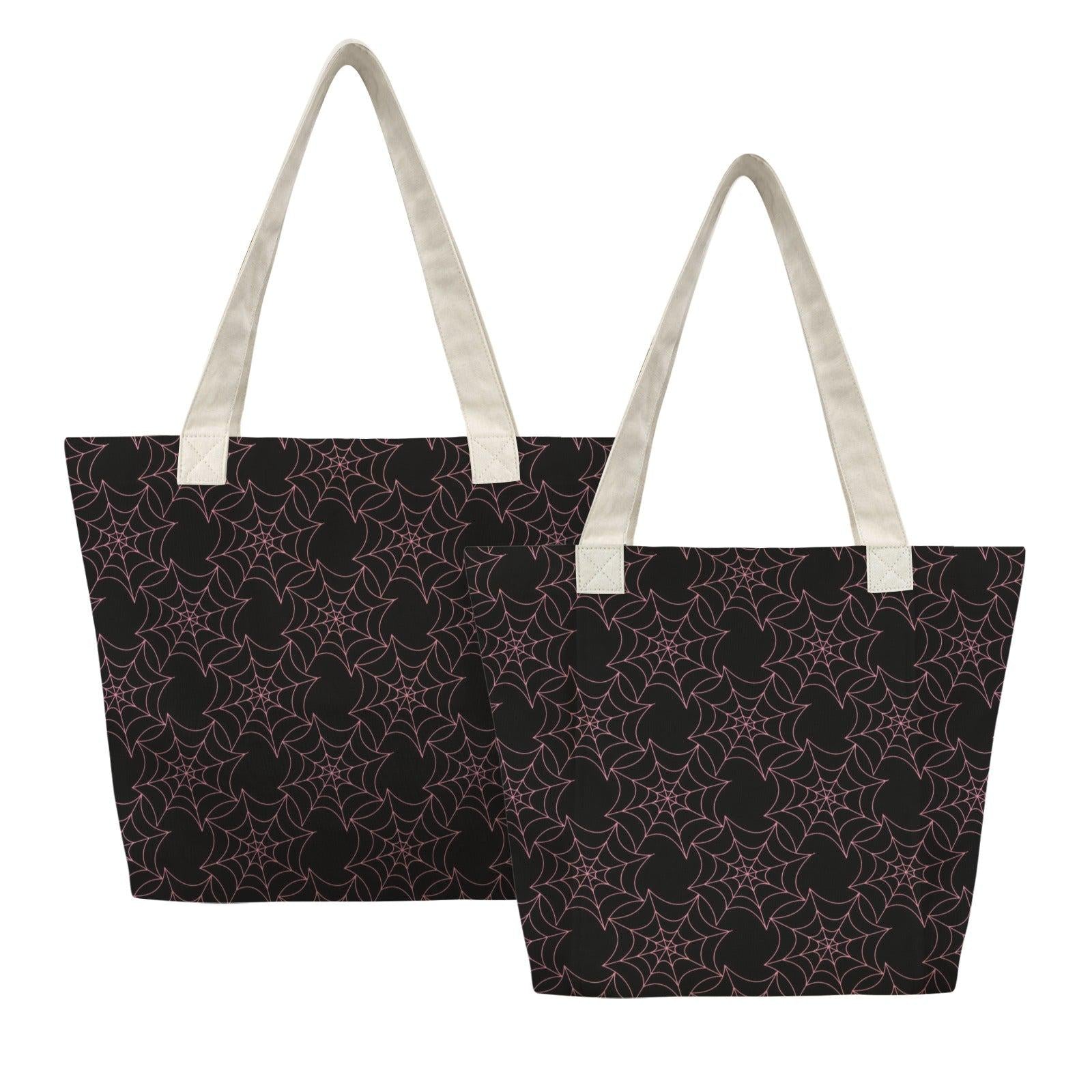 Celestial Star Print Yoga Mat Tote Bag, Black Canvas Shoulder Bag
