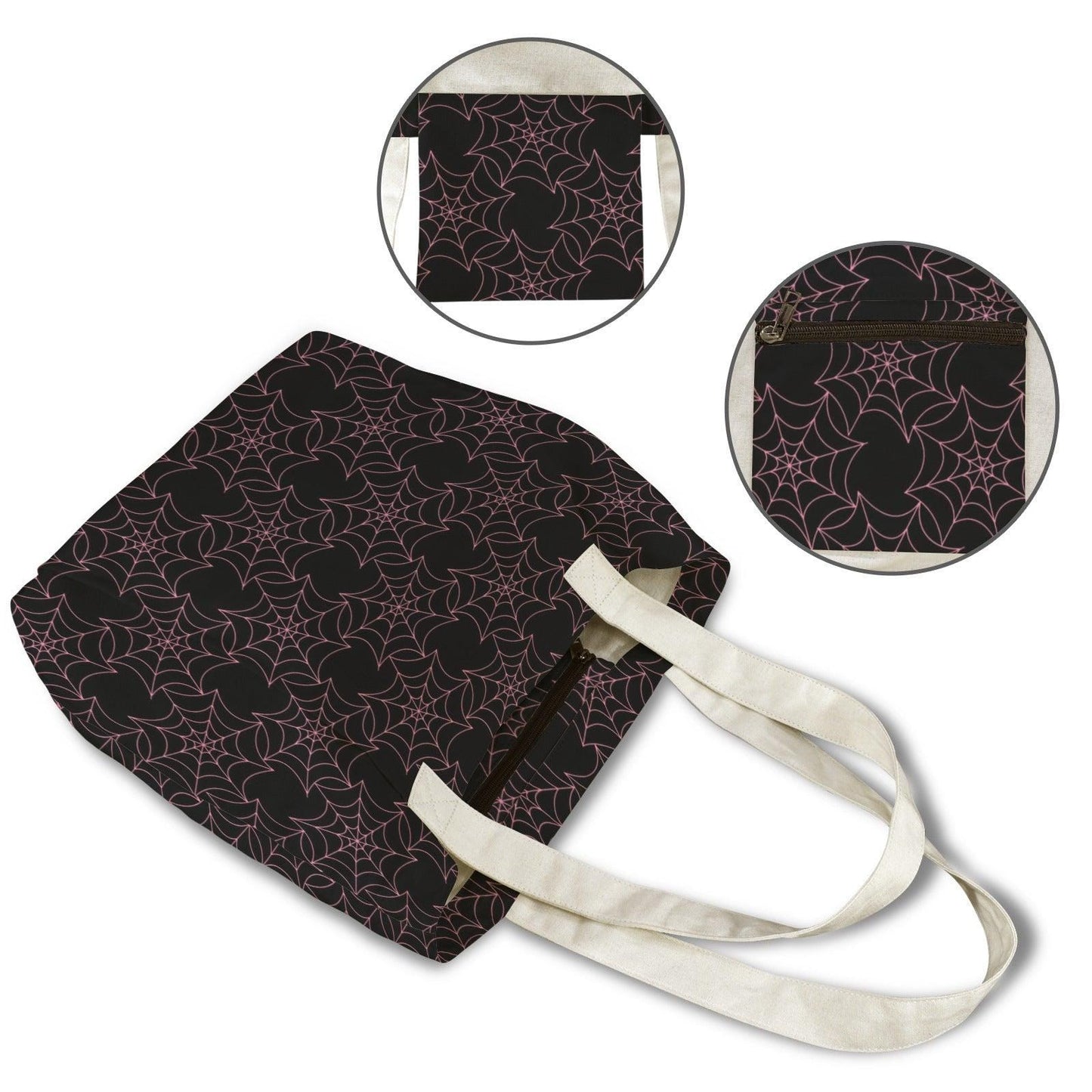 Celestial Star Print Yoga Mat Tote Bag, Black Canvas Shoulder Bag