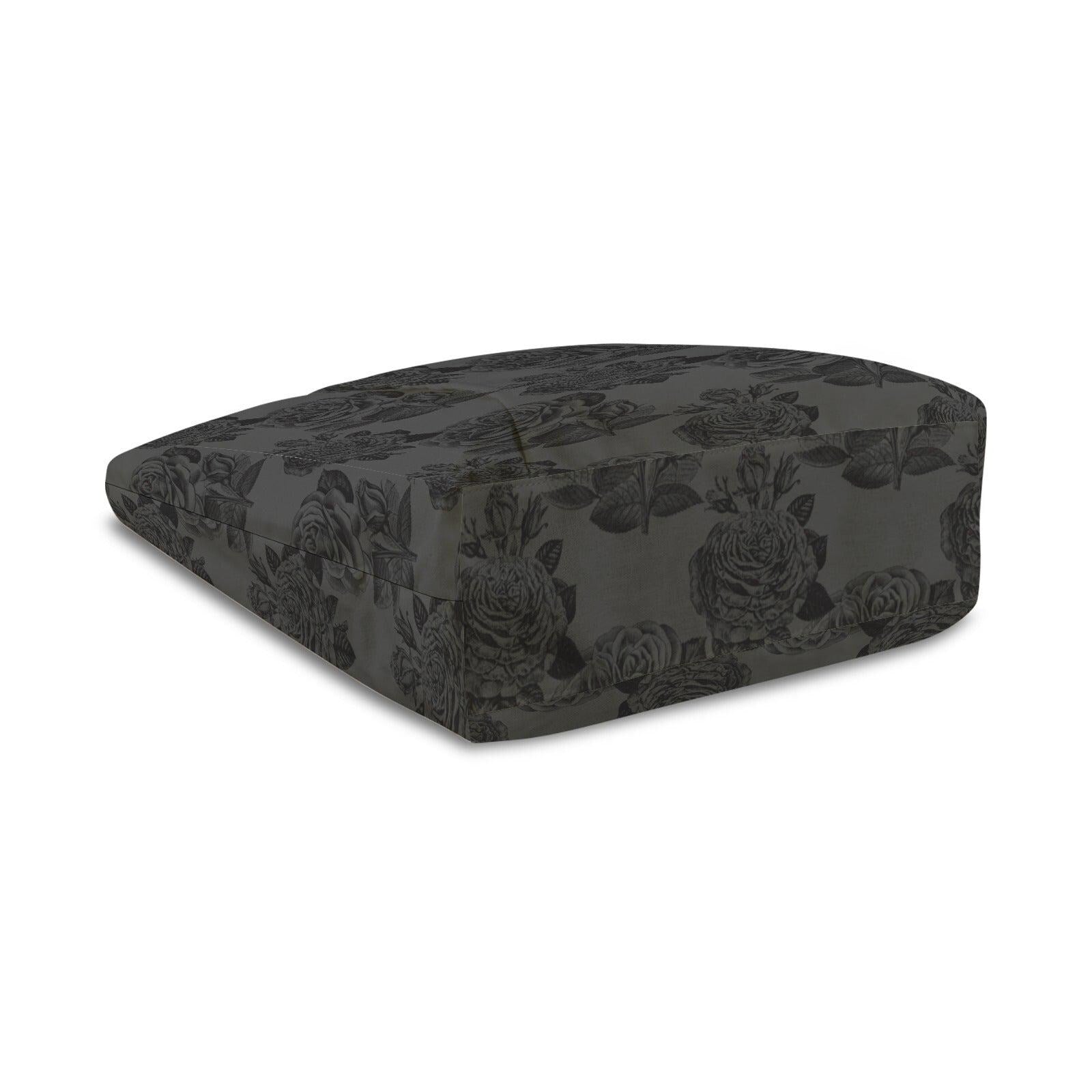 Gothic Black Rose Yoga Mat Bag, Dark Floral Tote with Mat Holder