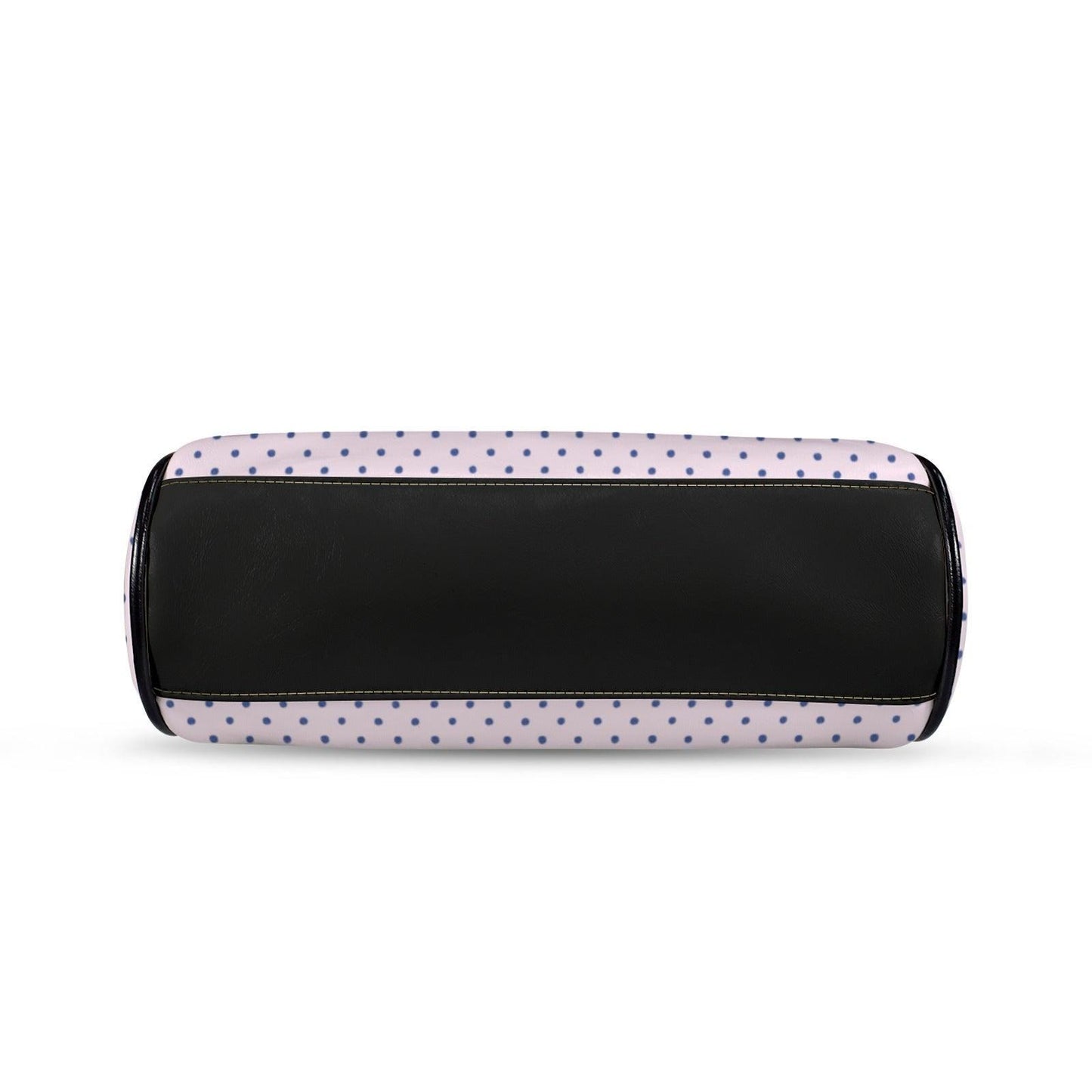 Pink Polka Dot Kiss Lock Handbag, Retro Vintage Style Crossbody Bag