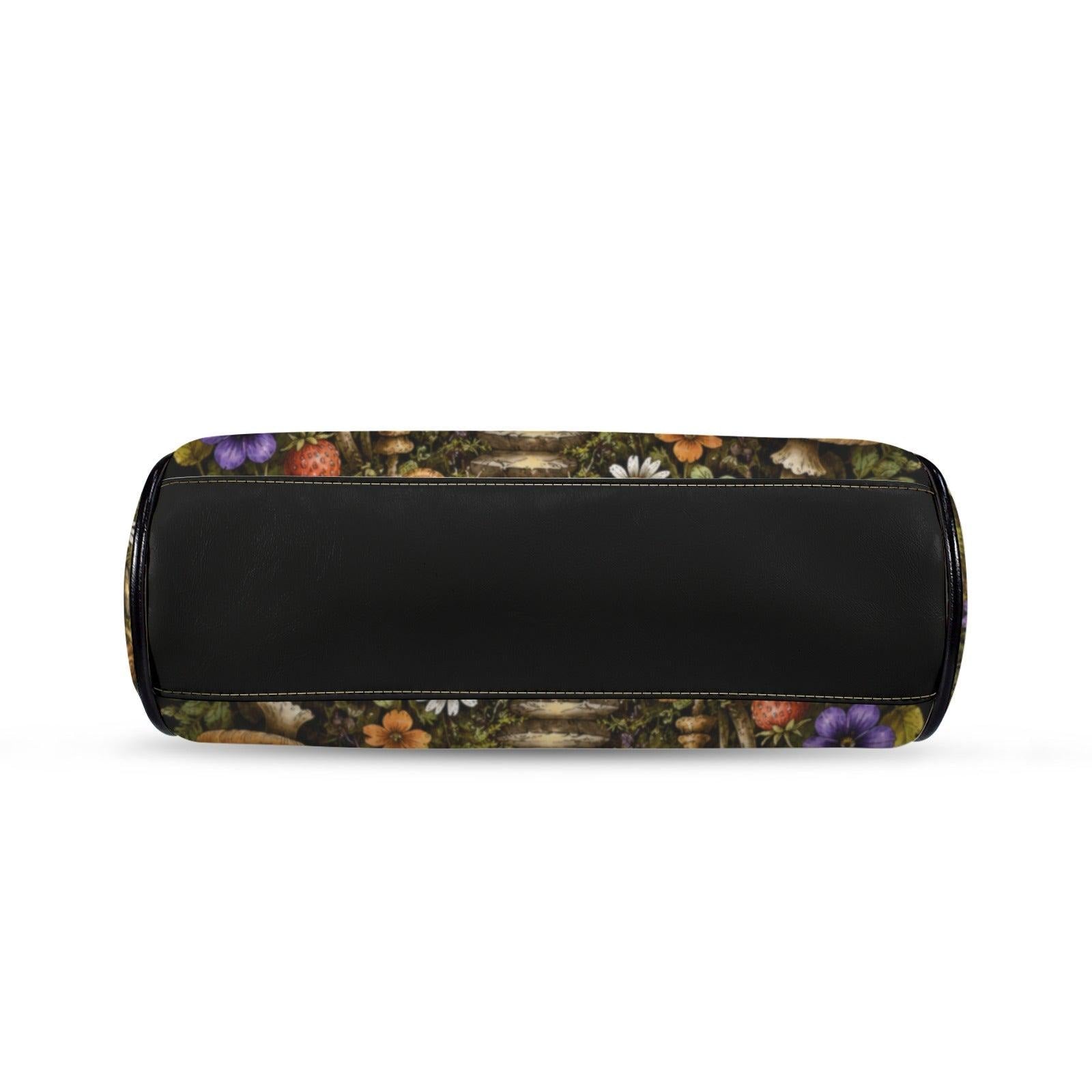 Mushroom Fairy House Crossbody Bag, Cottagecore Woodland Kiss Lock Purse