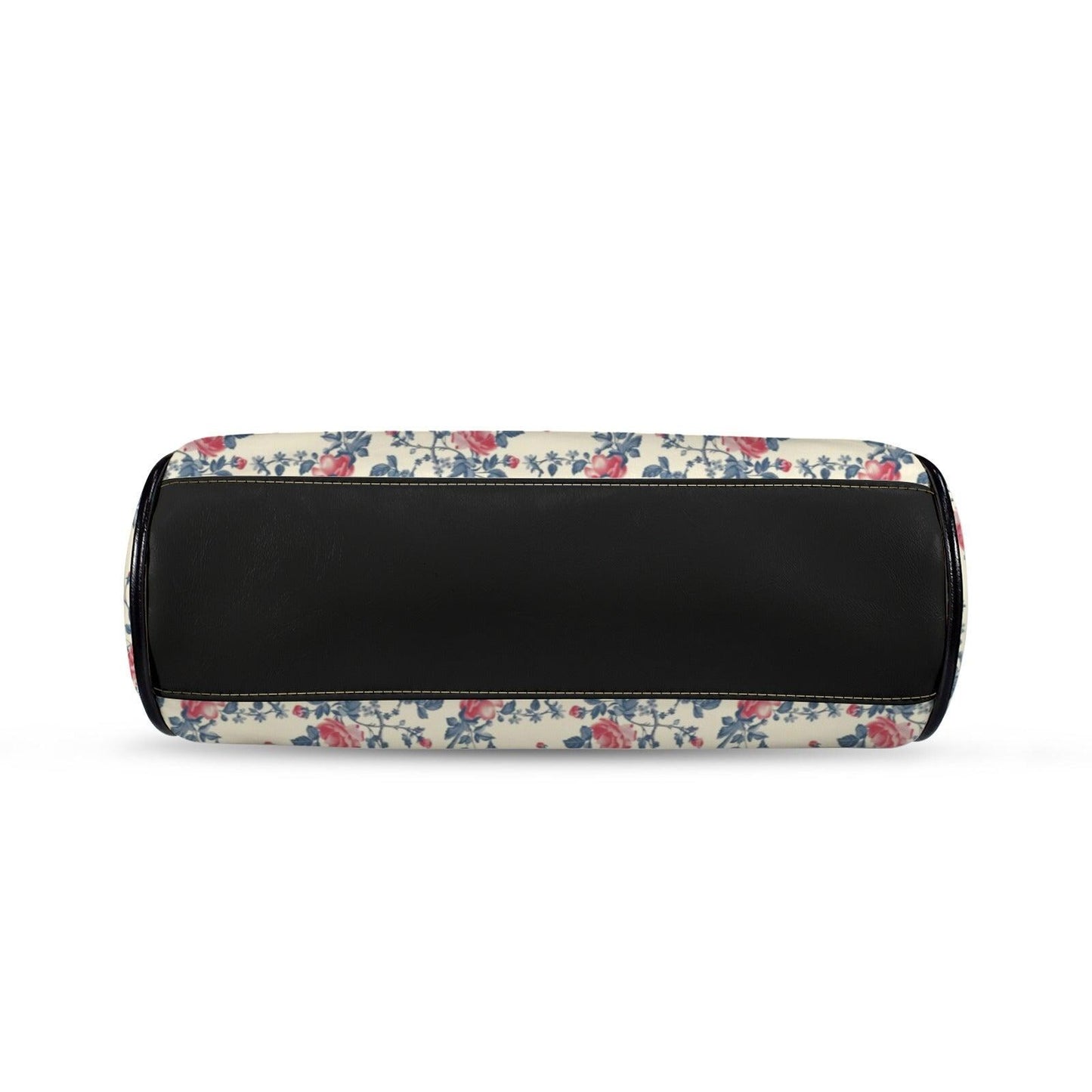 Floral Bird Print Kisslock Bag, Vintage Ditsy Shoulder Purse, Top Handle Bag