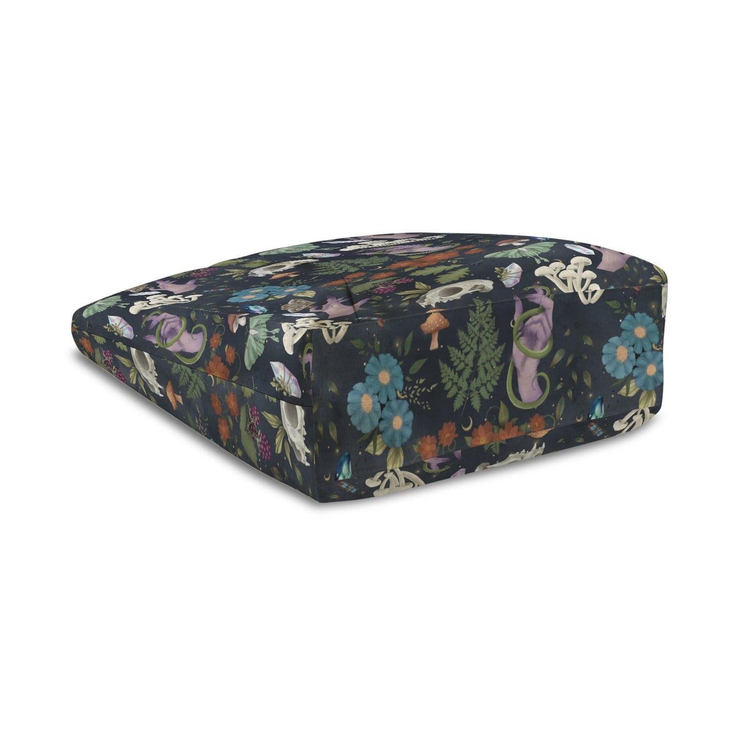 Witchy Skull, Purple Snake and Mushroom Yoga Mat Tote