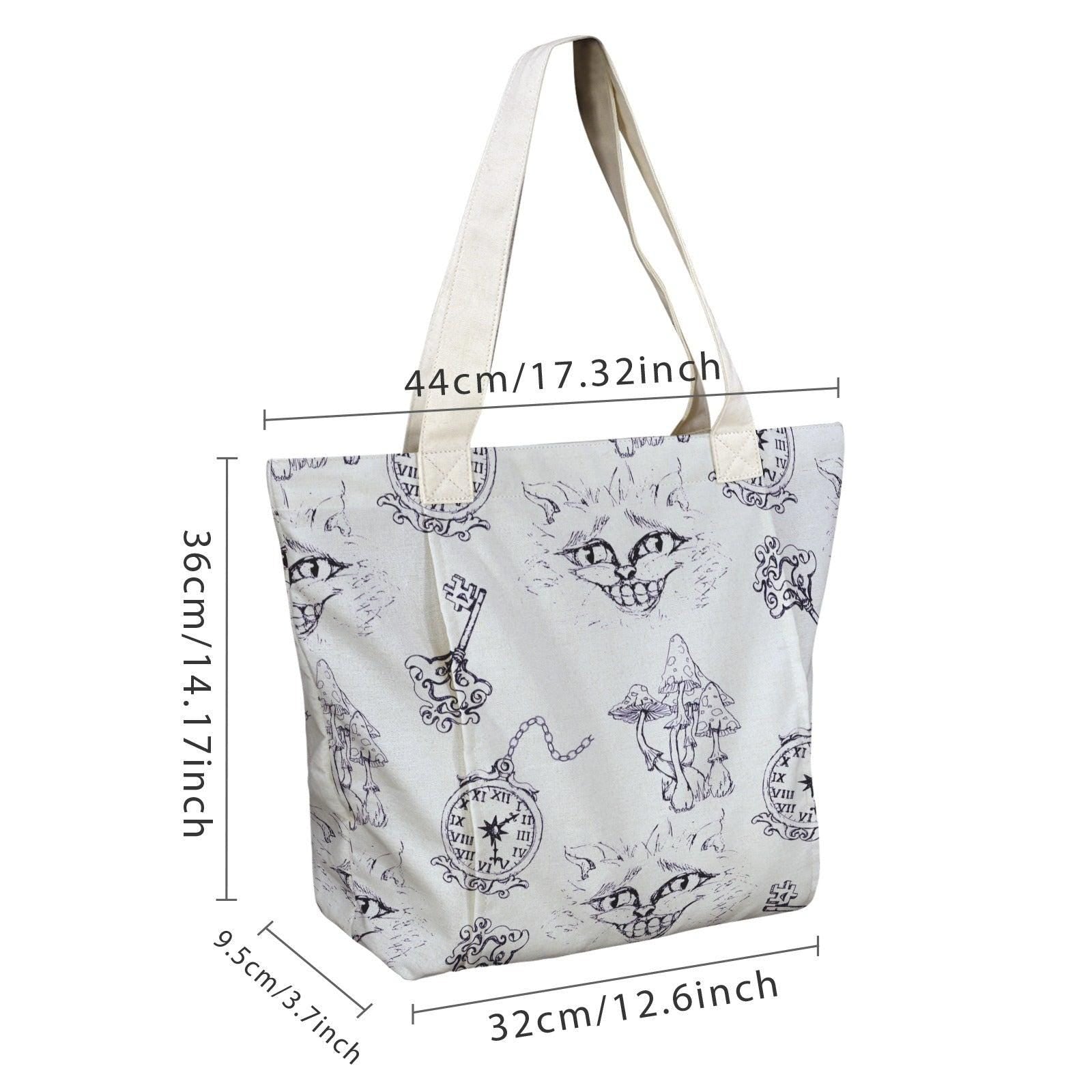 Alice in Wonderland Yoga Tote Bag, Cheshire Cat Gym Bag With Mat Holder