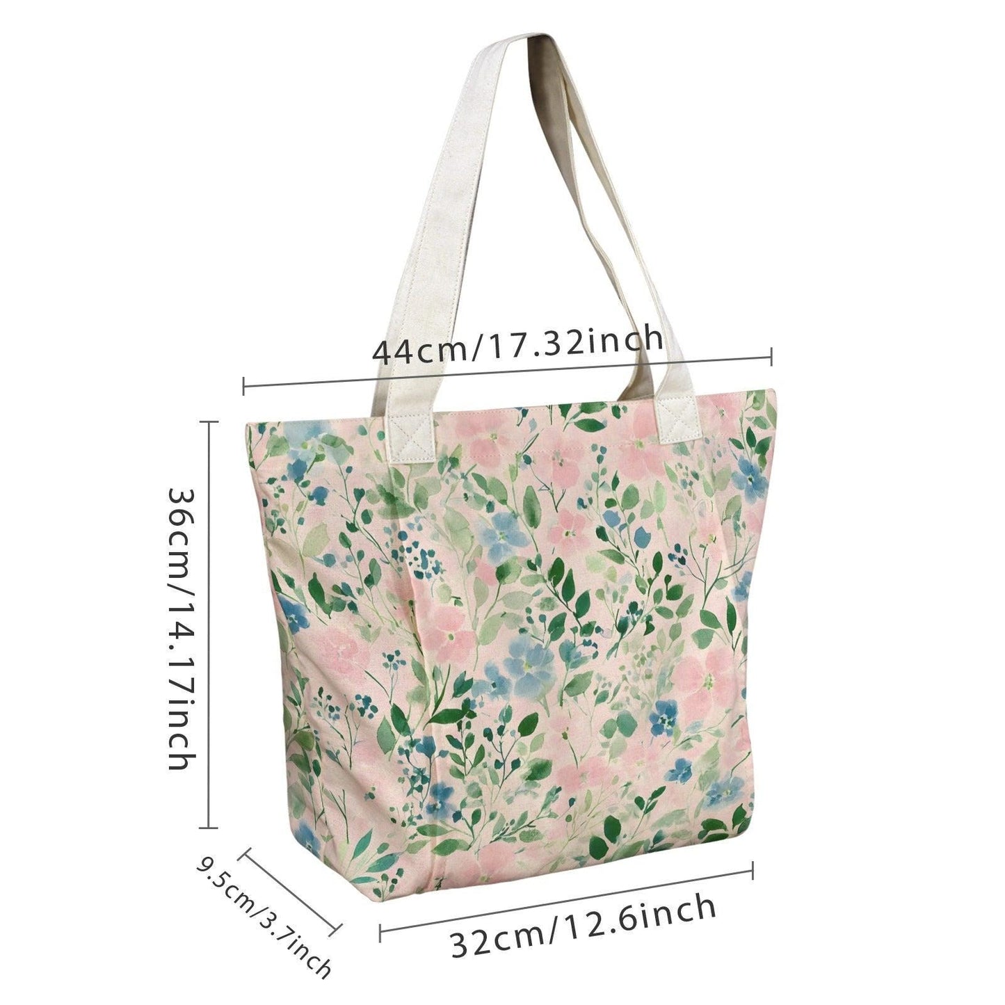 Floral Yoga Bag, Watercolor Flowers Tote with Mat Sleeve, Meditation Gym Bag