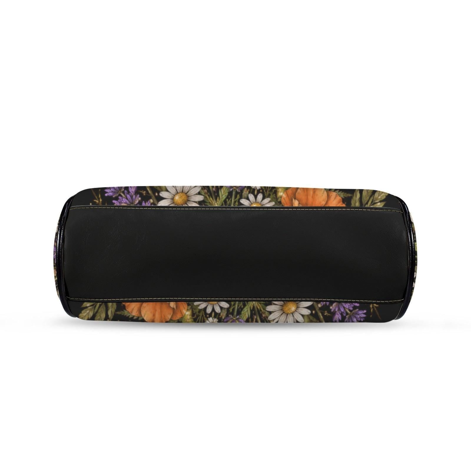 Witchy Dragonfly Kiss Lock Handbag, Botanical Cottagecore Shoulder Bag
