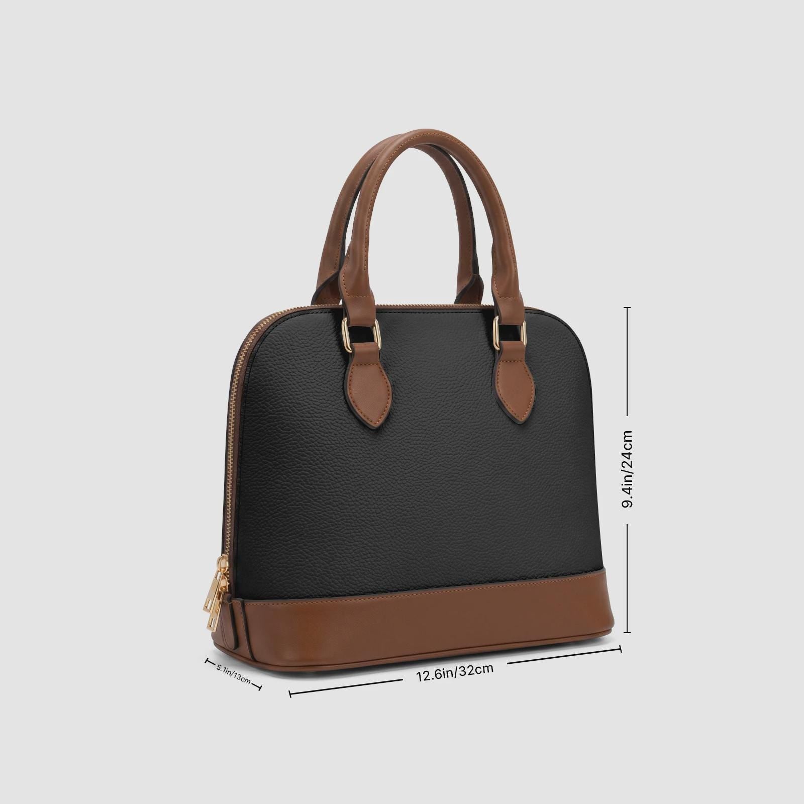 1452. Classic PU Leather Dome Handbag