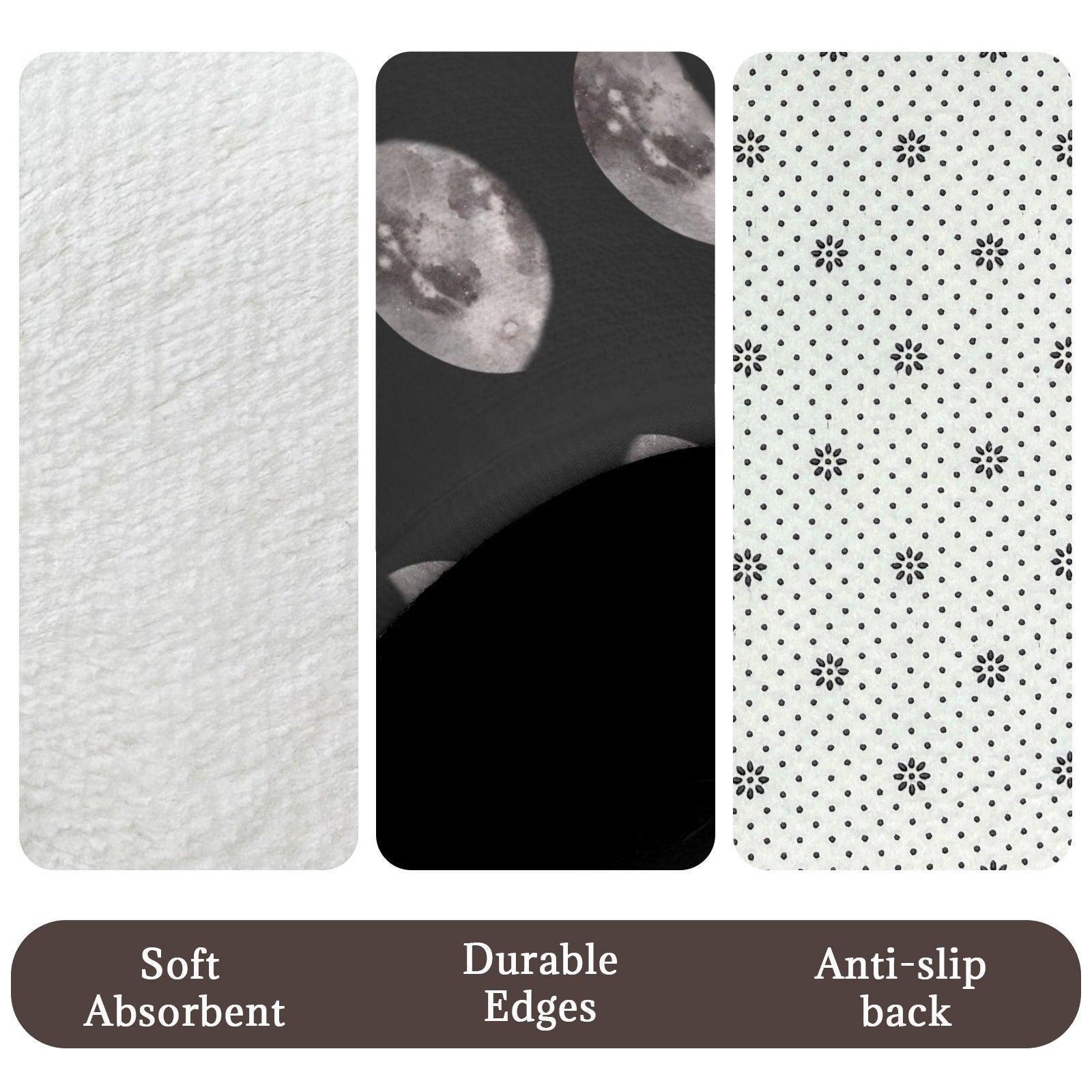 Moon Phase 3-Piece Bathroom Rug Set