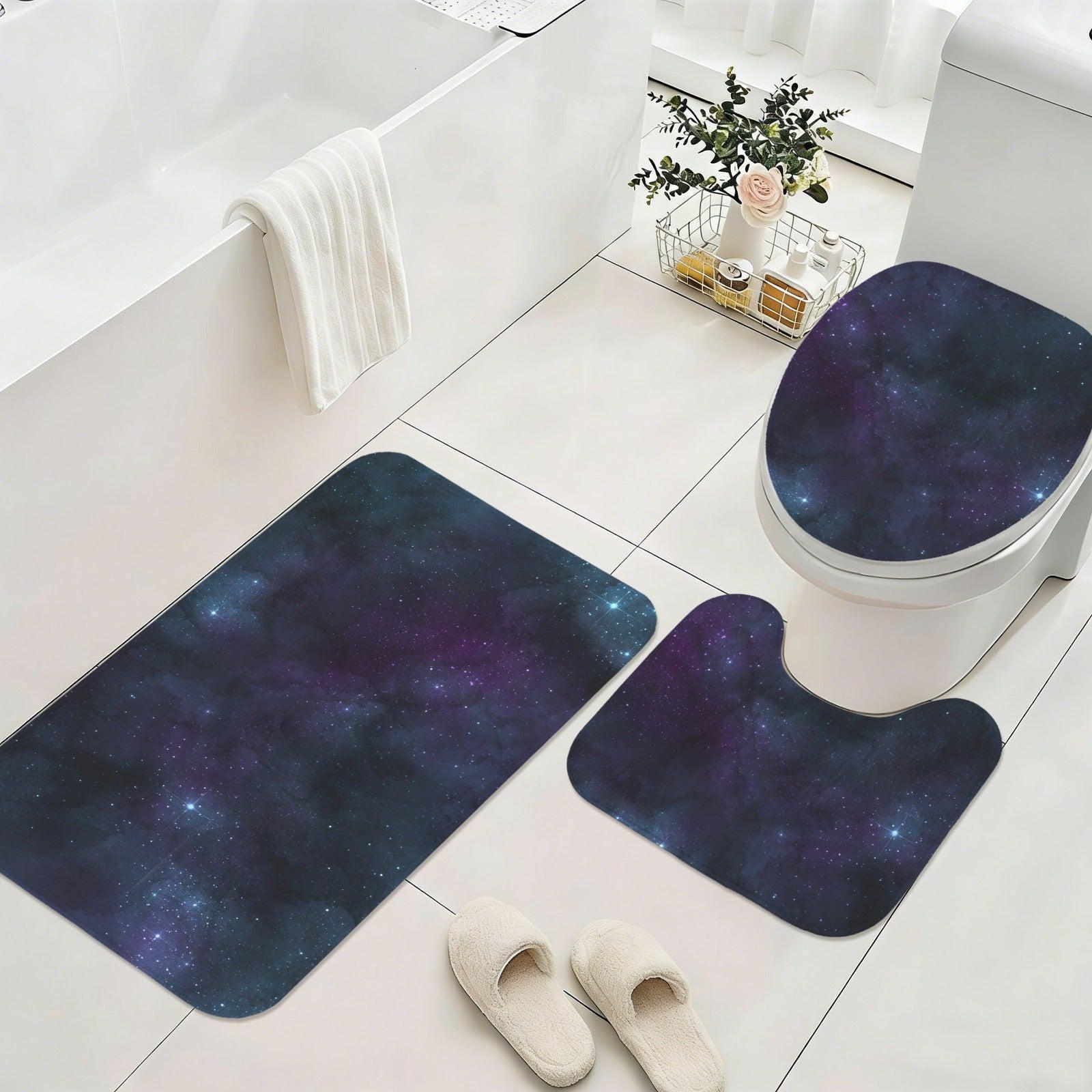 Galaxy Nebula 3-Piece Bathroom Rug Set
