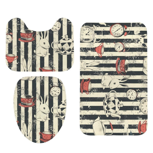 Alice in Wonderland 3-Piece Bathroom Rug Set