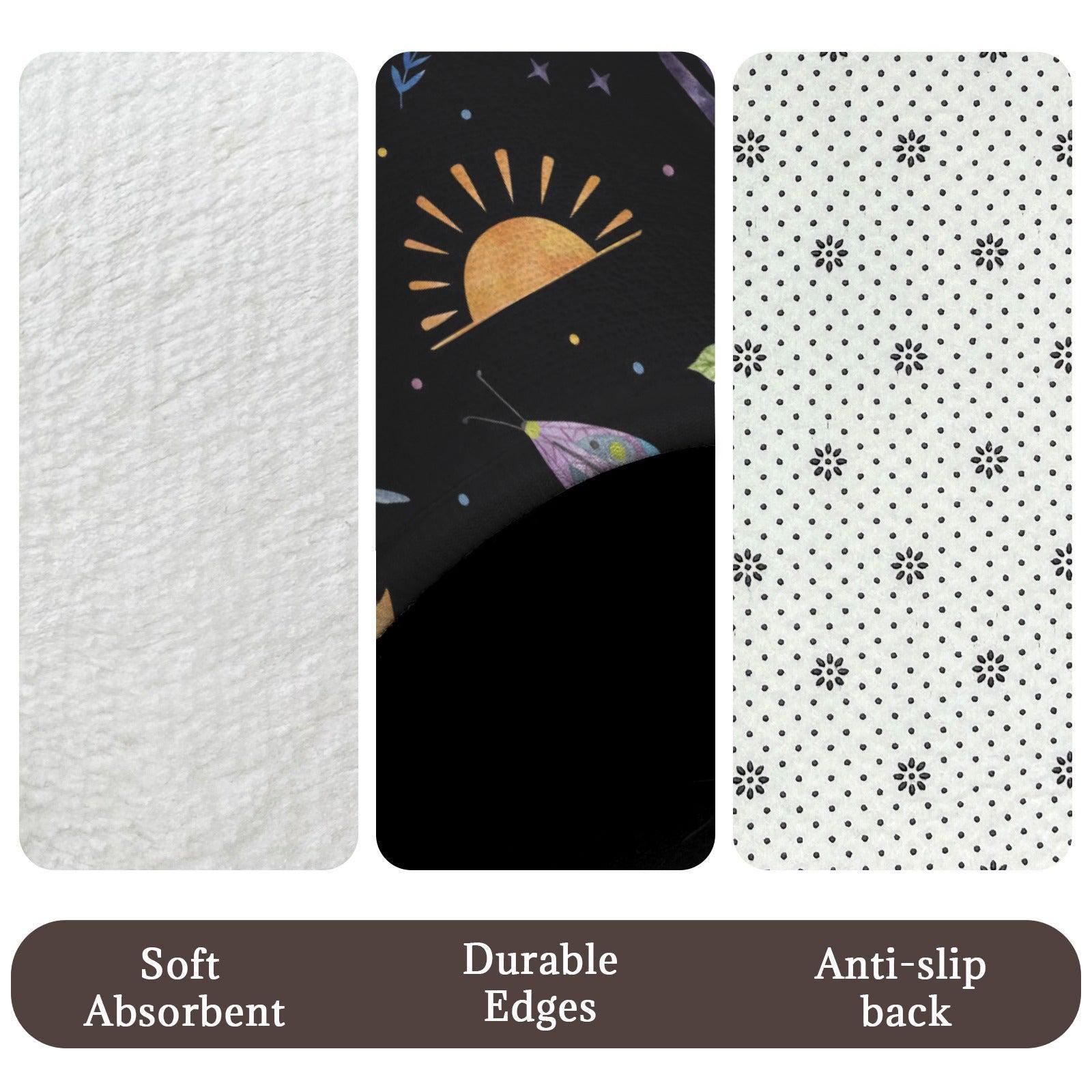 Whimsigoth Moth 3-Piece Bathroom Rug Set