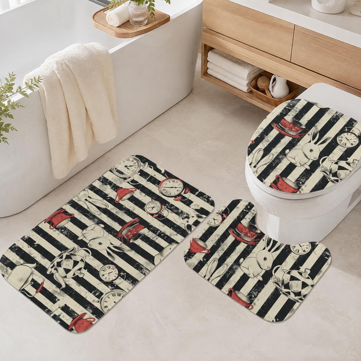 Alice in Wonderland 3-Piece Bathroom Rug Set