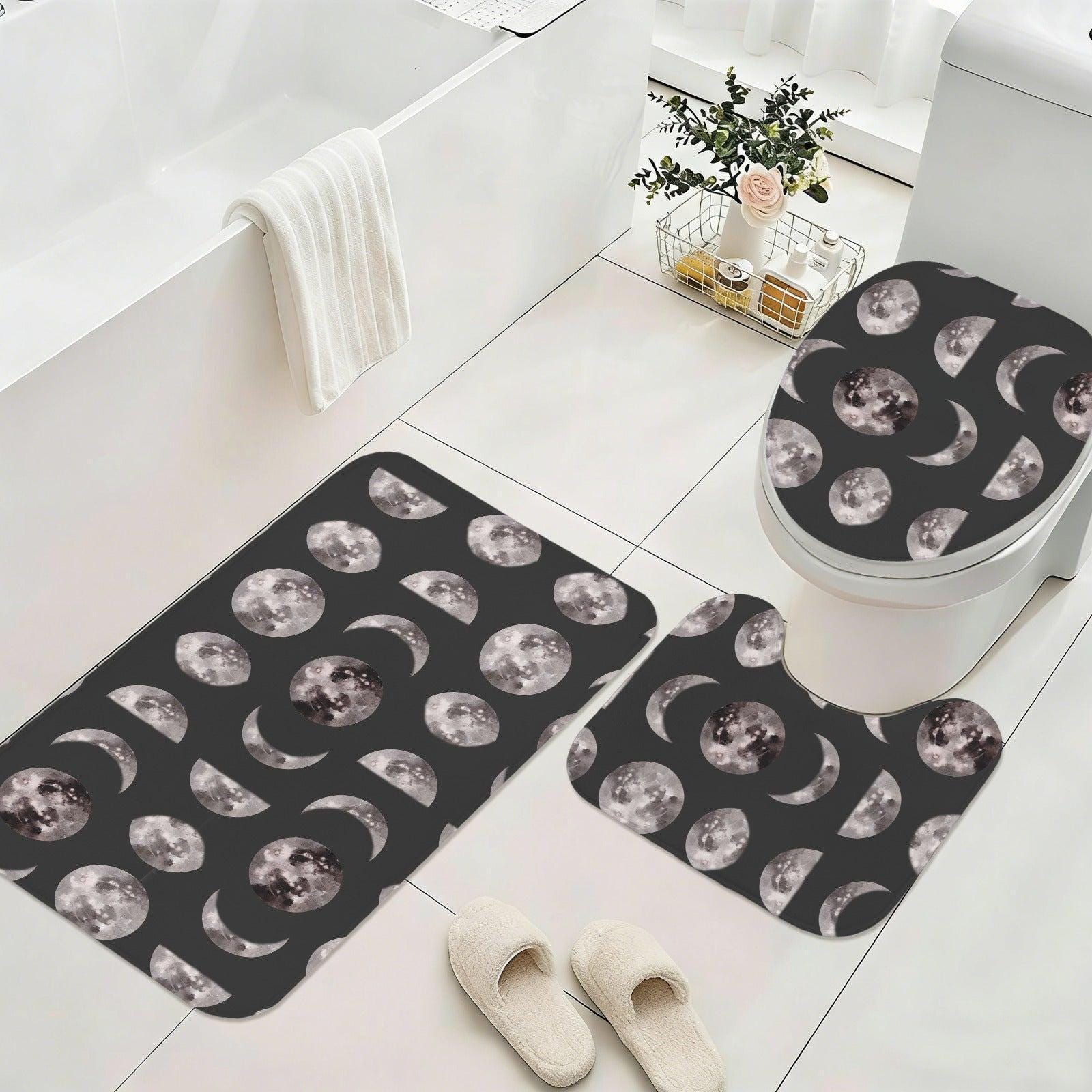 Moon Phase 3-Piece Bathroom Rug Set