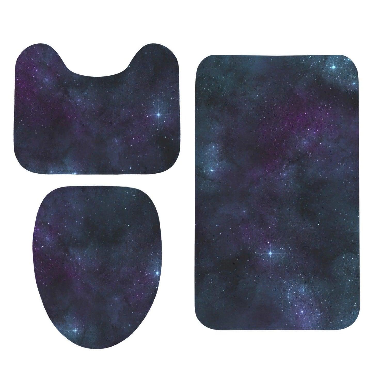 Galaxy Nebula 3-Piece Bathroom Rug Set