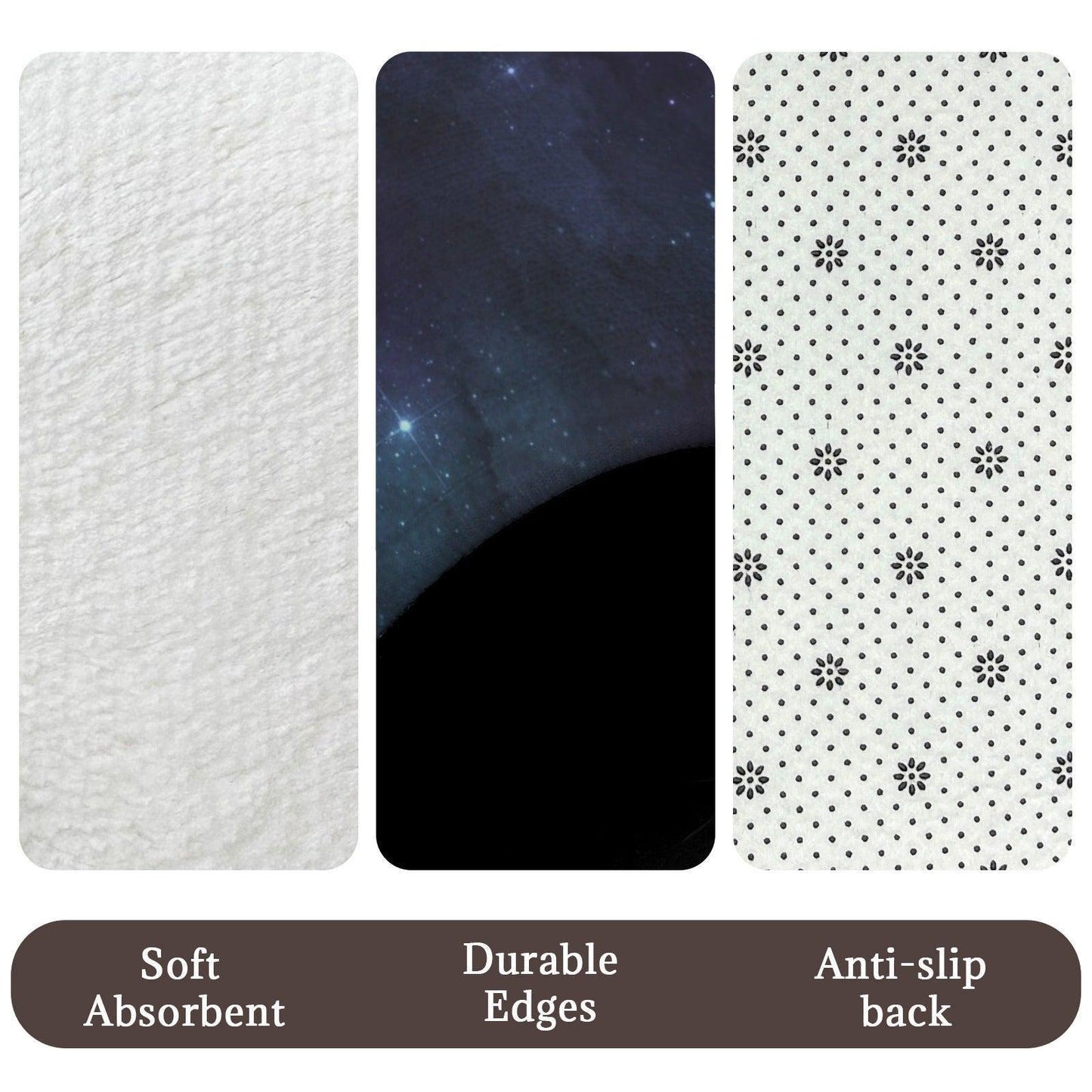 Galaxy Nebula 3-Piece Bathroom Rug Set