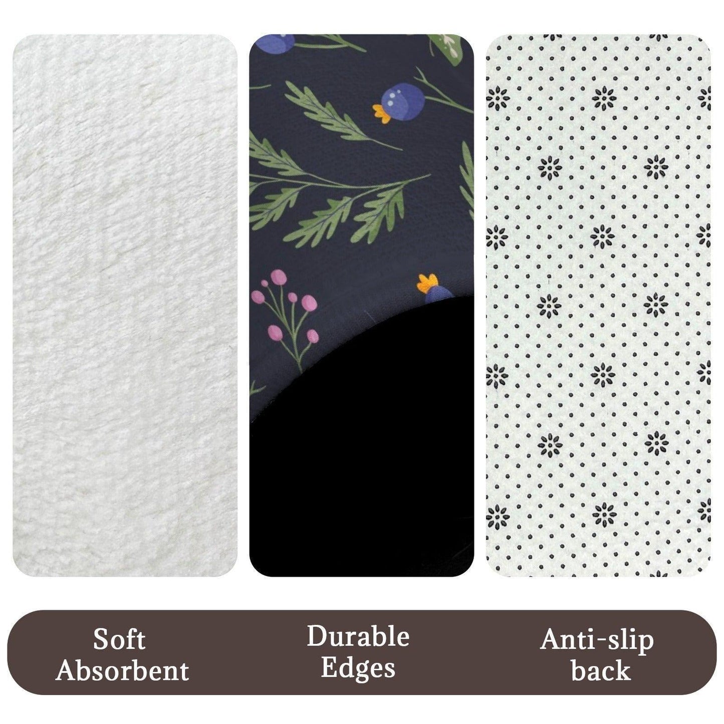Woodland Moth 3-Piece Bathroom Rug Set