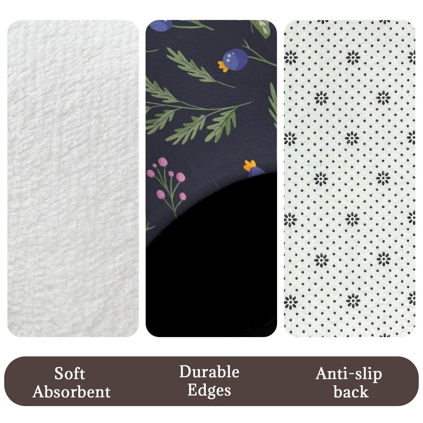 Woodland Moth 3-Piece Bathroom Rug Set