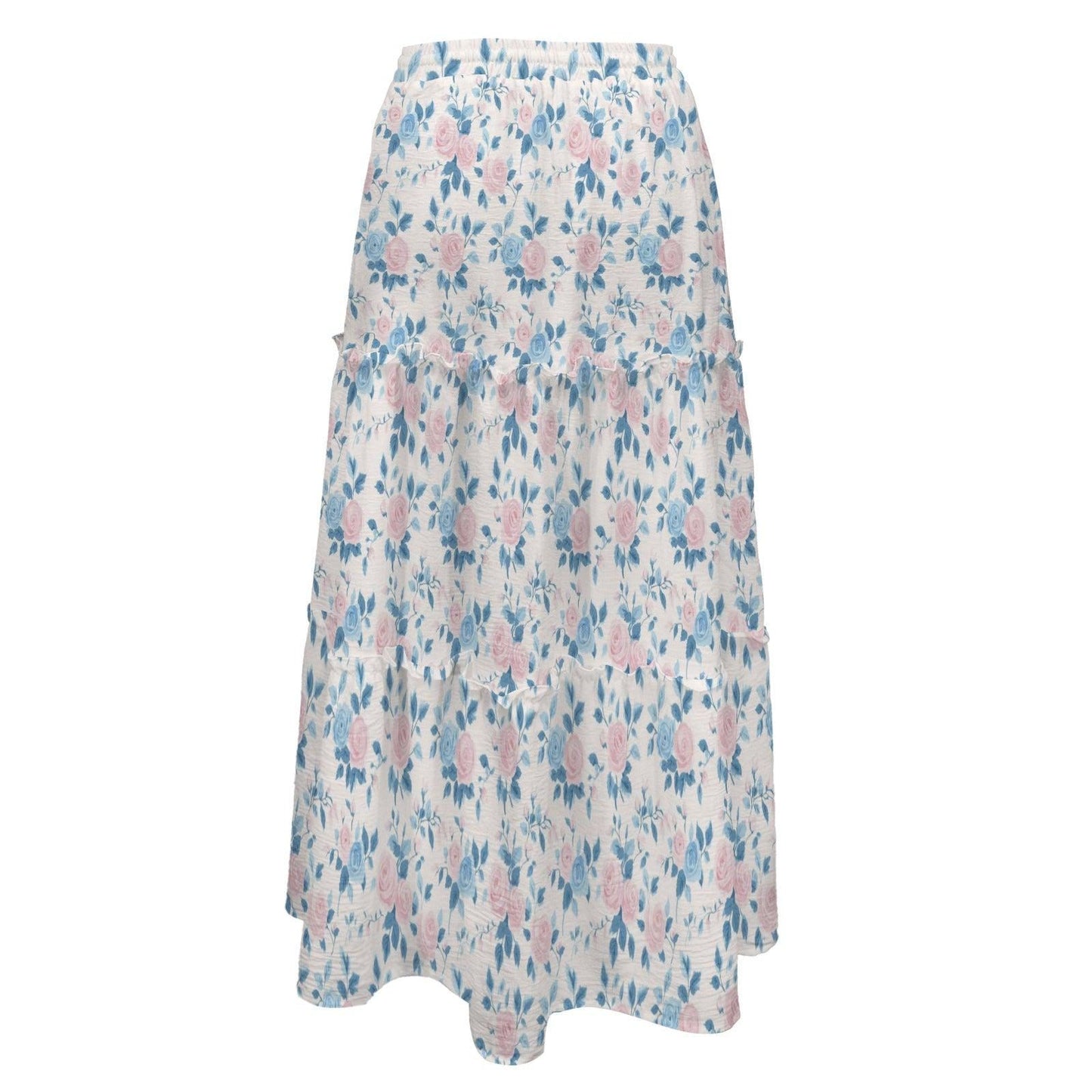 High Waist Tiered Maxi Skirt