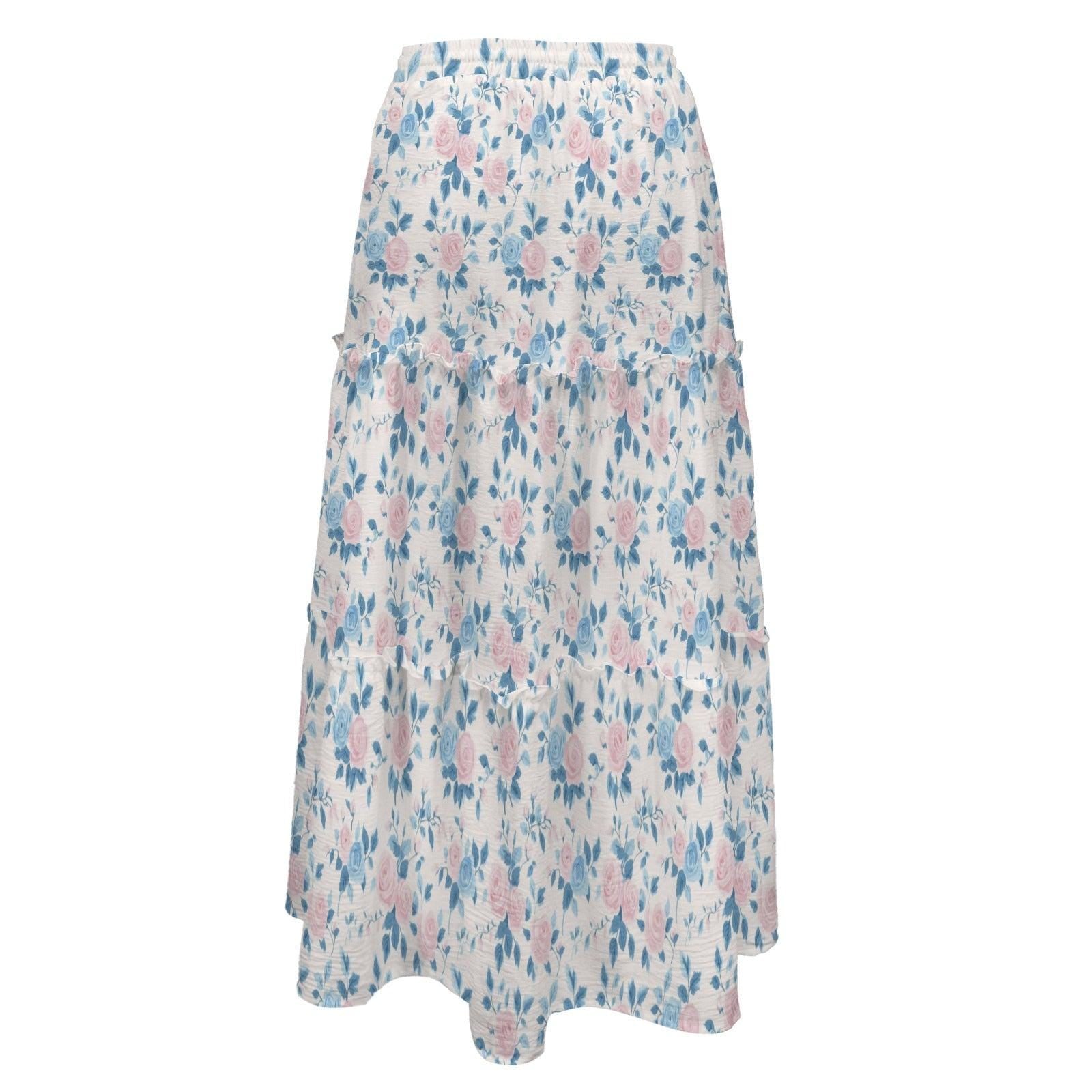 High Waist Tiered Maxi Skirt