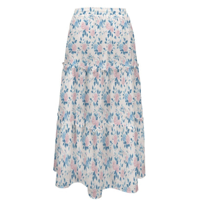 High Waist Tiered Maxi Skirt