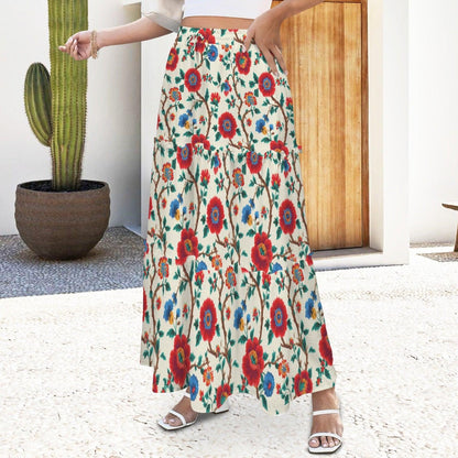 High Waist Tiered Maxi Skirt