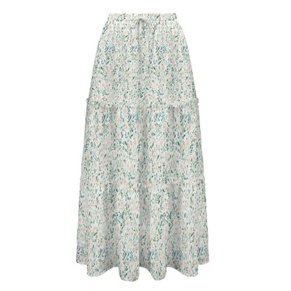 High Waist Tiered Maxi Skirt
