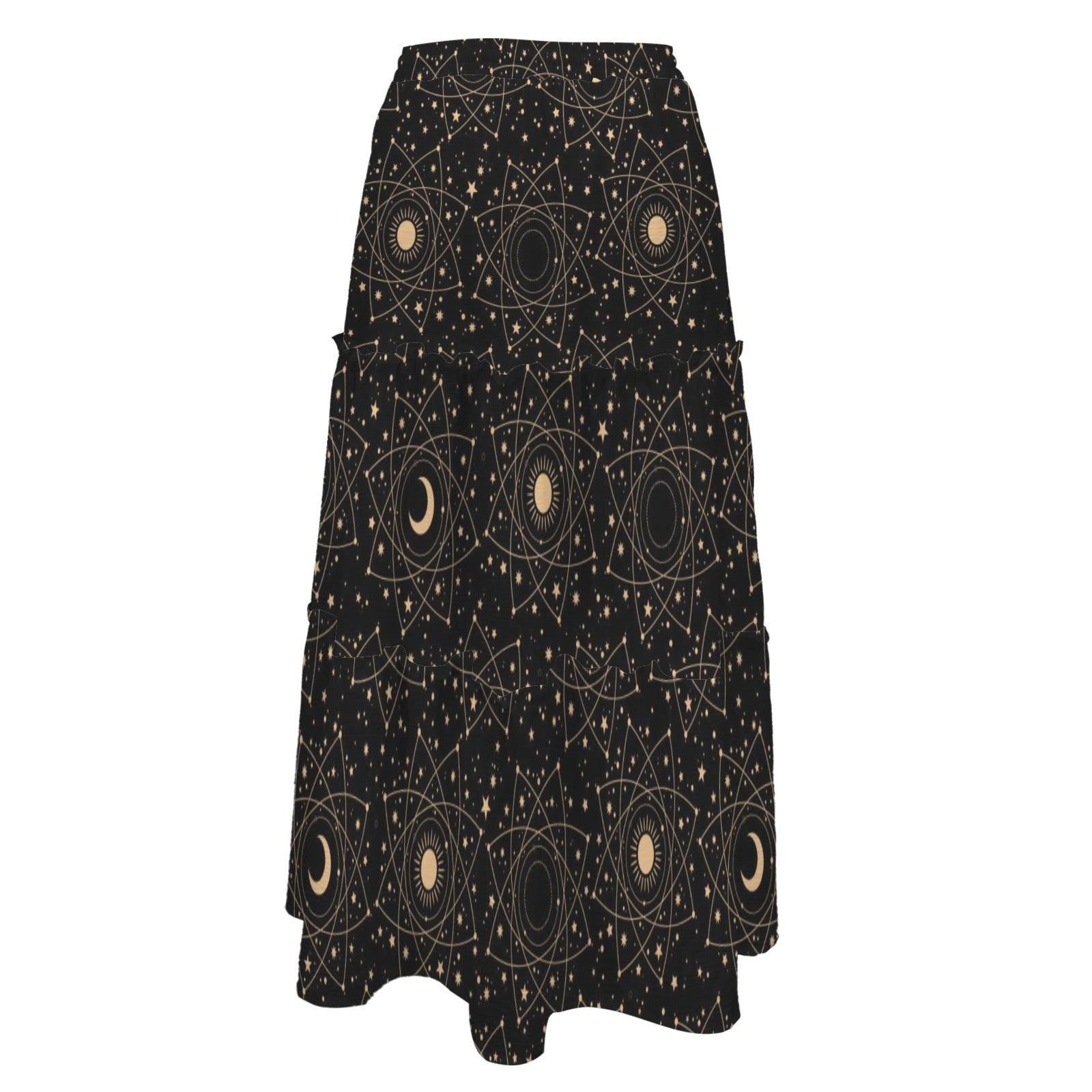 High Waist Tiered Maxi Skirt