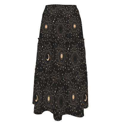 High Waist Tiered Maxi Skirt